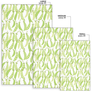 Green Peas Pattern Print Design 03 Area Rug