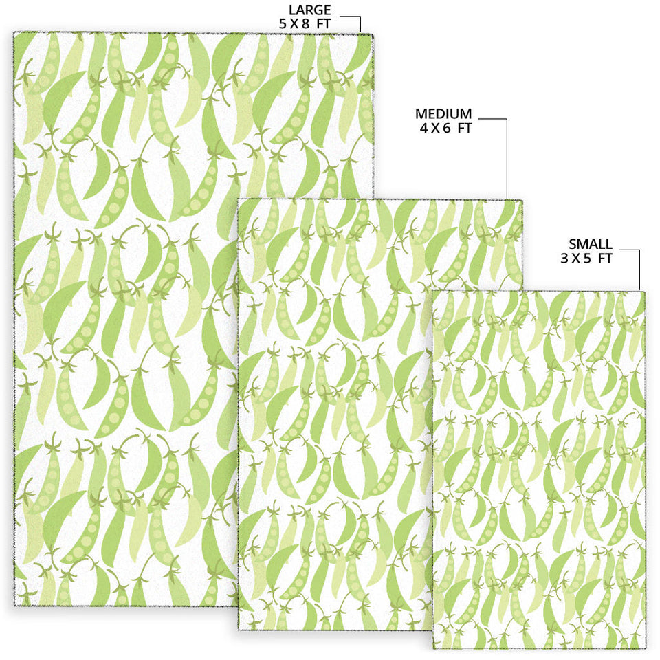Green Peas Pattern Print Design 03 Area Rug
