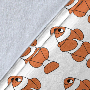 Clown Fish Pattern Print Design 05 Premium Blanket