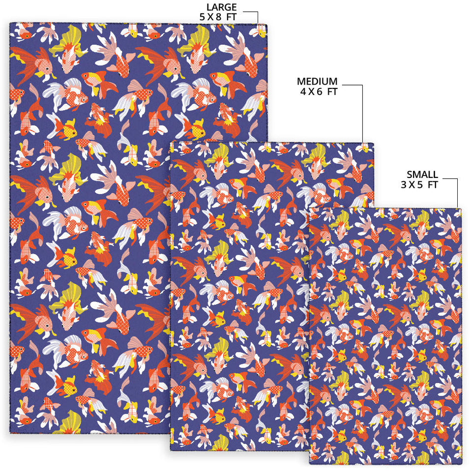 Goldfish Pattern Print Design 04 Area Rug