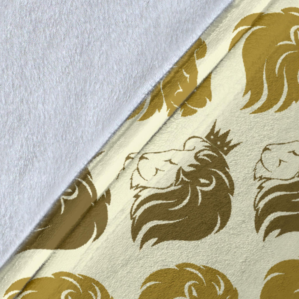 Lion Pattern Print Design 02 Premium Blanket