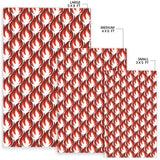 Fire Flame Symbol Design Pattern Area Rug