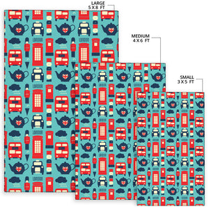 British Pattern Print Design 04 Area Rug