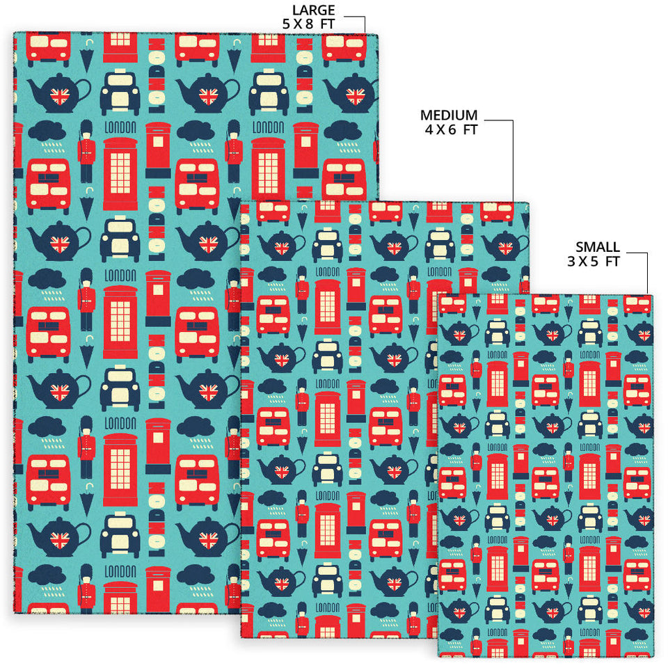 British Pattern Print Design 04 Area Rug