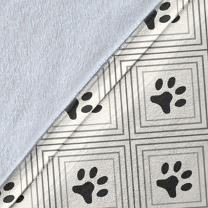 Dog Paws Pattern Print Design 03 Premium Blanket