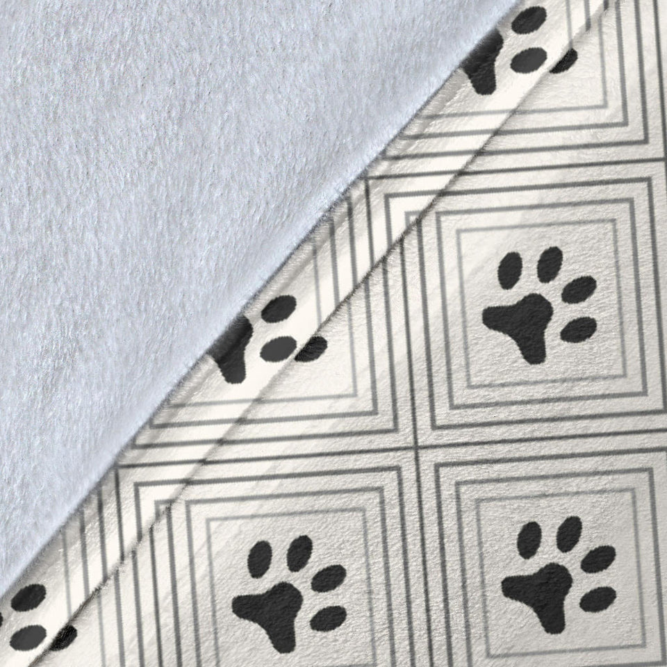 Dog Paws Pattern Print Design 03 Premium Blanket