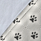 Dog Paws Pattern Print Design 03 Premium Blanket