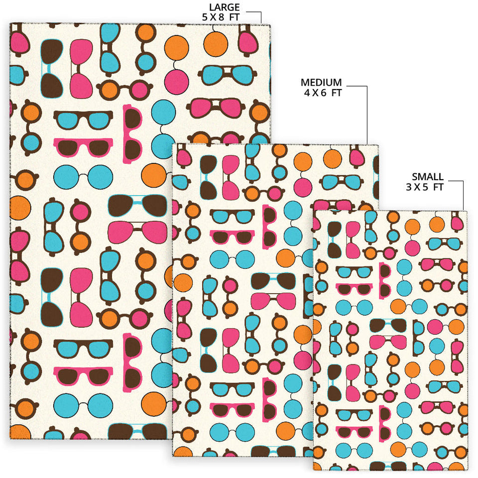 Sun Glasses Pattern Print Design 03 Area Rug