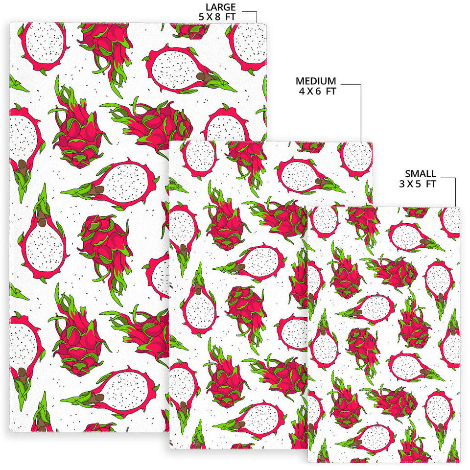 Dragon Fruits White Background Area Rug