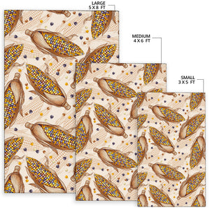 Corn Pattern Print Design 03 Area Rug