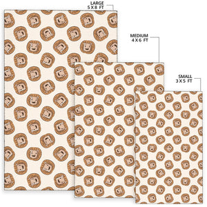 Lion Pattern Print Design 01 Area Rug