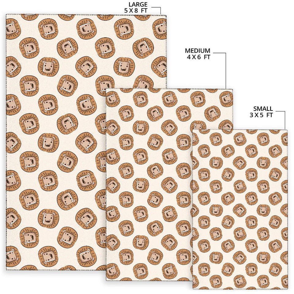 Lion Pattern Print Design 01 Area Rug
