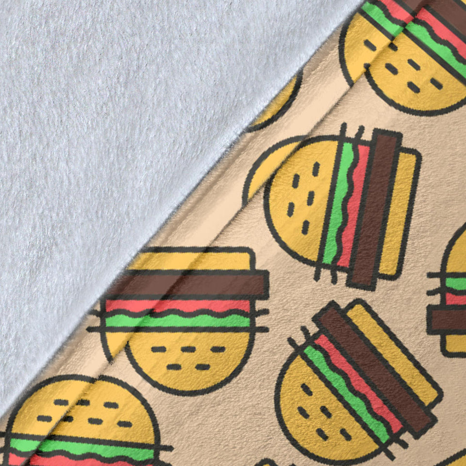 Hamburger Pattern Print Design 01 Premium Blanket