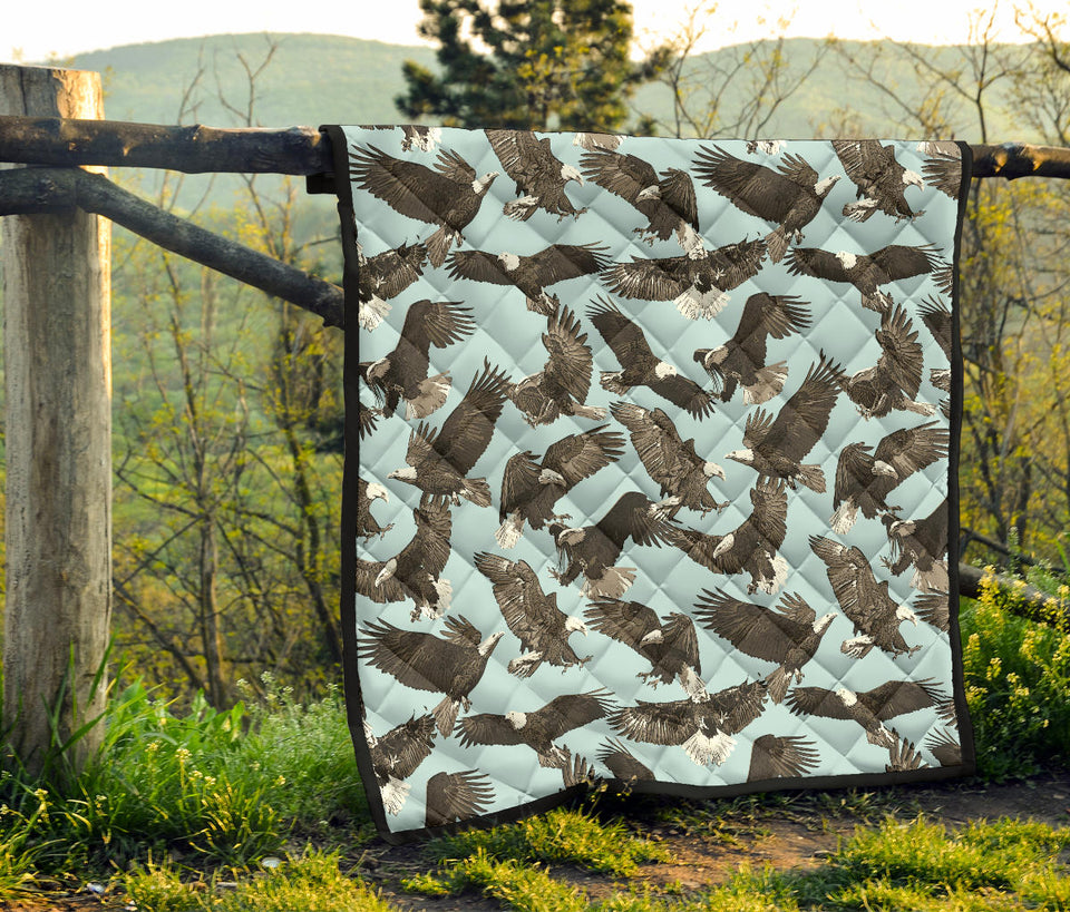Eagle Pattern Print Design 01 Premium Quilt