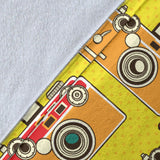 Camera Pattern Print Design 02 Premium Blanket
