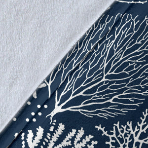 Coral Reef Pattern Print Design 05 Premium Blanket