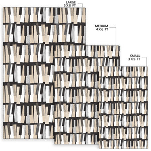 Piano Pattern Print Design 04 Area Rug