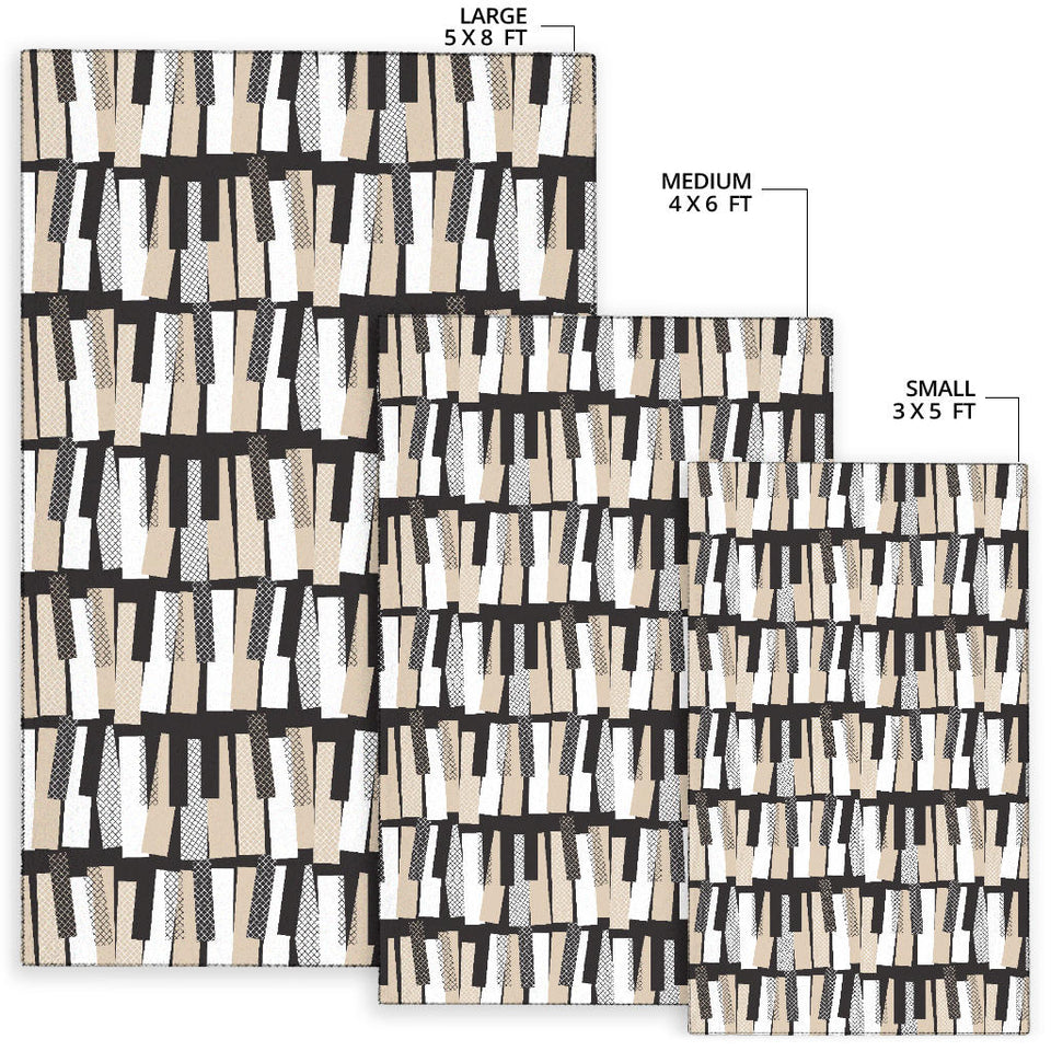 Piano Pattern Print Design 04 Area Rug