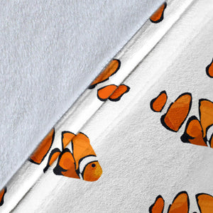 Clown Fish Pattern Print Design 03 Premium Blanket