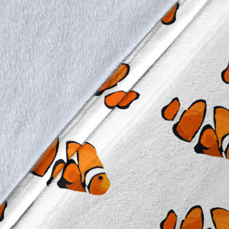 Clown Fish Pattern Print Design 03 Premium Blanket