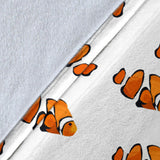 Clown Fish Pattern Print Design 03 Premium Blanket