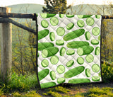 Cucumber Whole Slices Pattern Premium Quilt