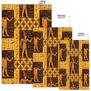 Egypt Hieroglyphics Pattern Print Design 05 Area Rug
