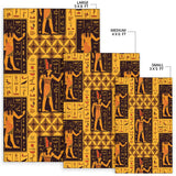 Egypt Hieroglyphics Pattern Print Design 05 Area Rug