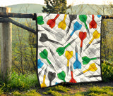 Darts Pattern Print Design 03 Premium Quilt