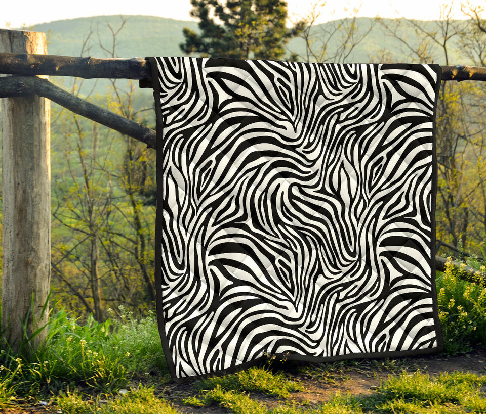 Zebra Skin Pattern Premium Quilt