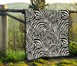 Zebra Skin Pattern Premium Quilt