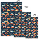 Camper Van Pattern Print Design 05 Area Rug