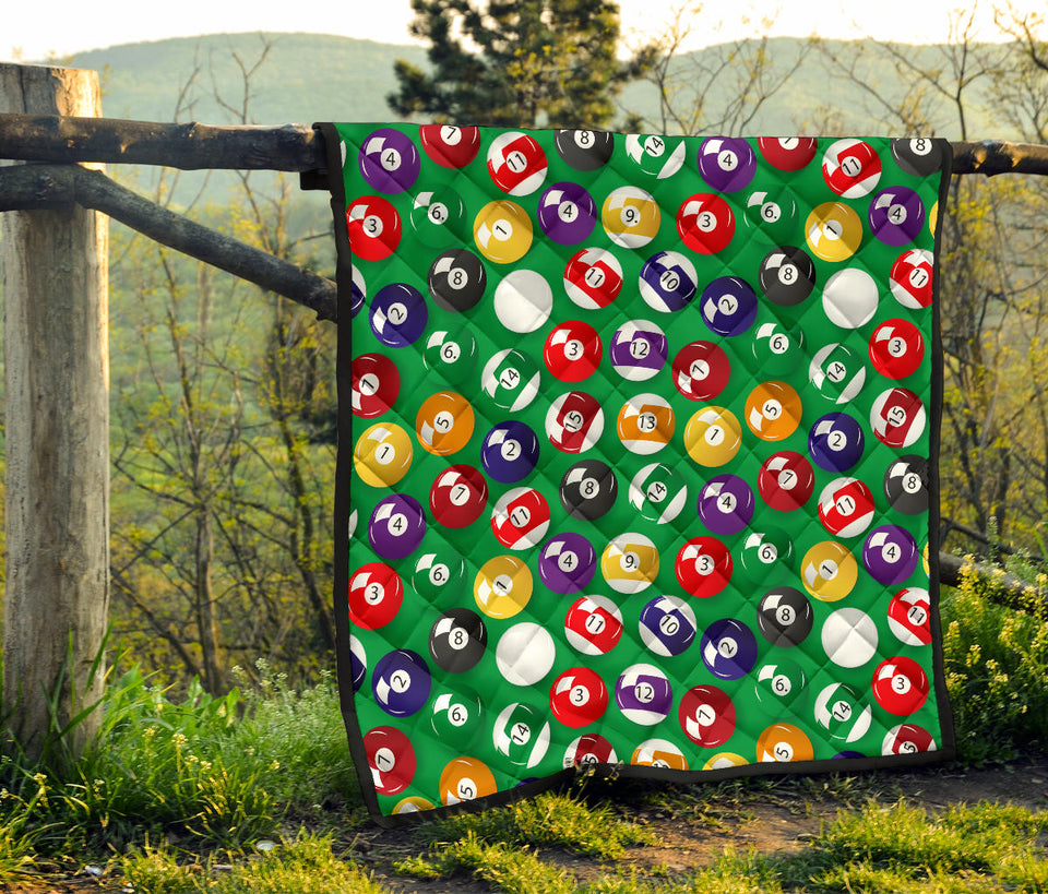 Billiard Ball Pattern Print Design 02 Premium Quilt