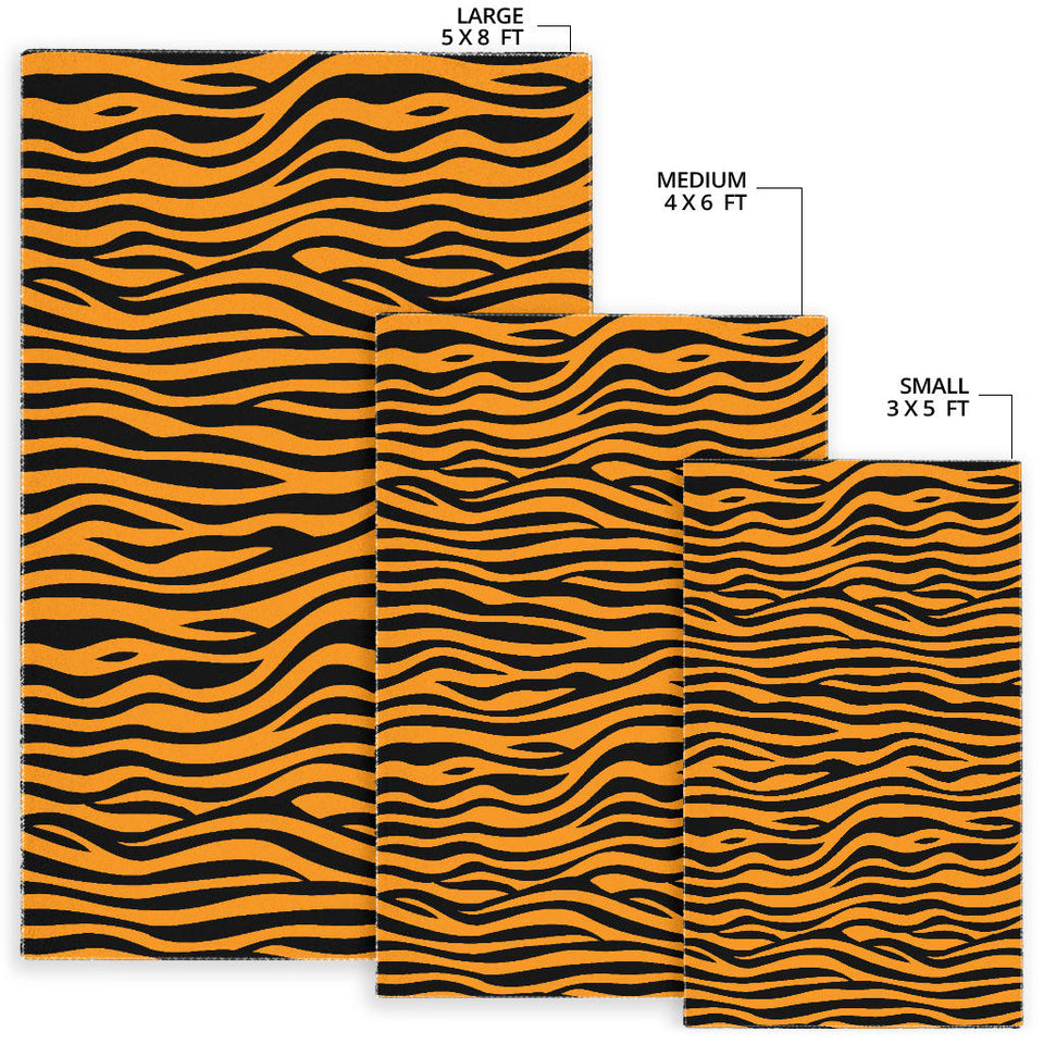 Bengal Tigers Skin Print Pattern Background Area Rug