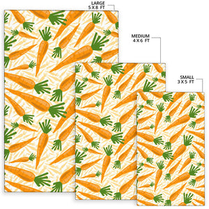 Carrot Pattern Print Design 01 Area Rug