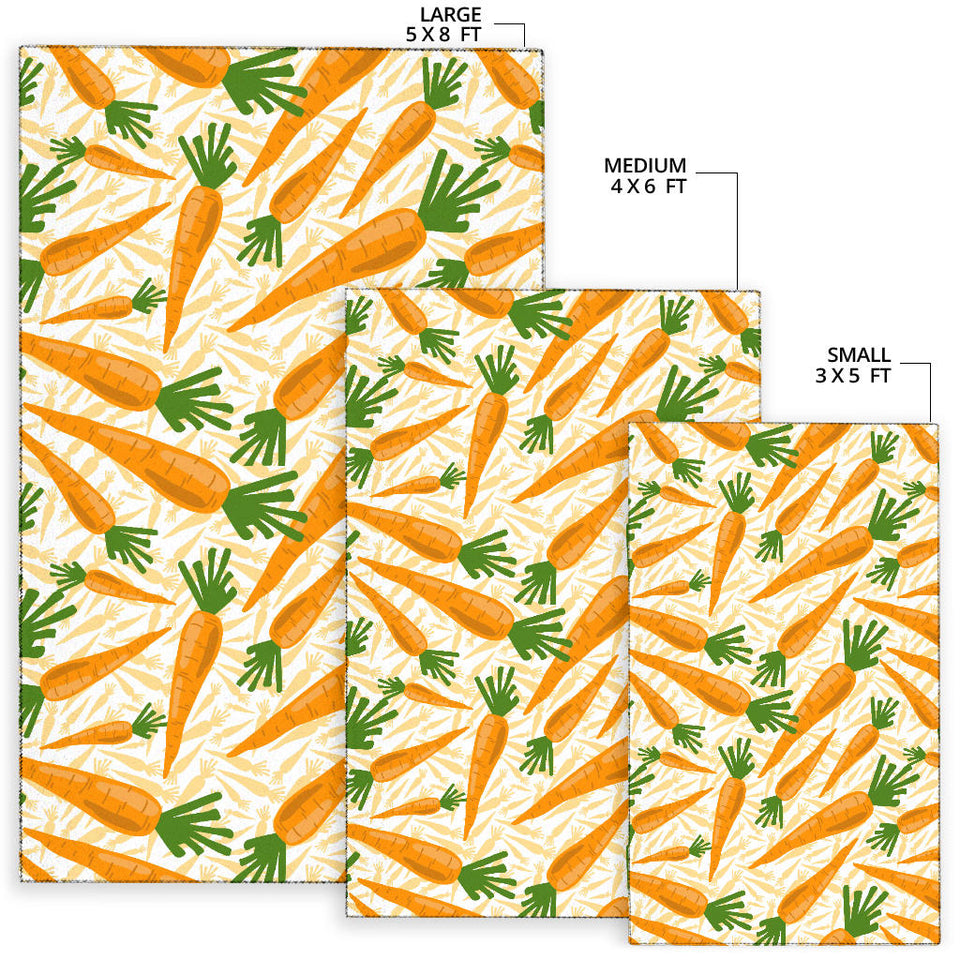 Carrot Pattern Print Design 01 Area Rug