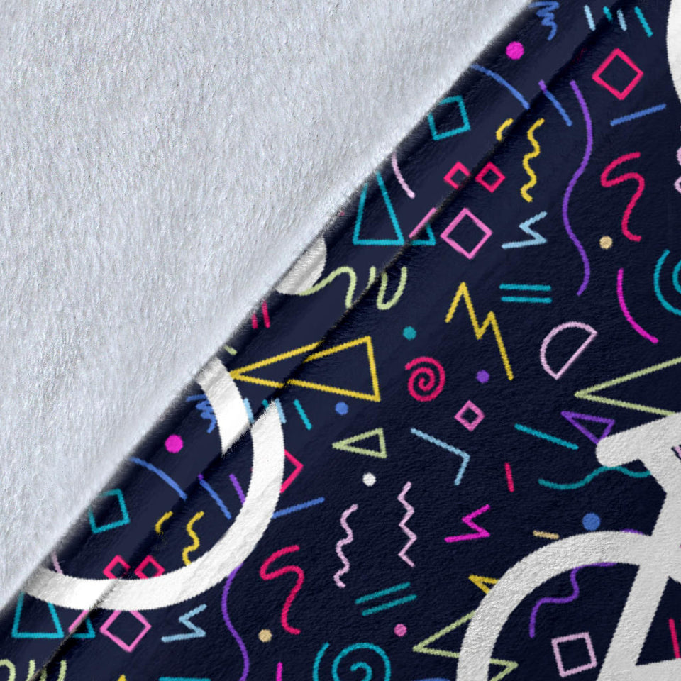 Bicycle Pattern Print Design 03 Premium Blanket
