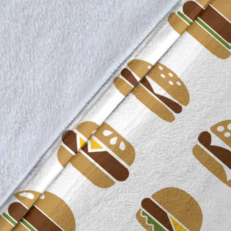 Hamburger Pattern Print Design 02 Premium Blanket