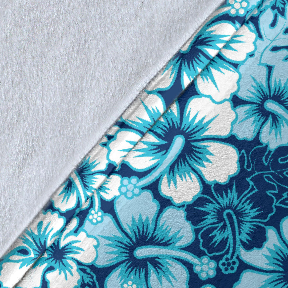 Hibiscus Pattern Print Design 03 Premium Blanket