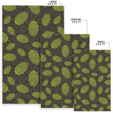 Hop Pattern Black Background Area Rug