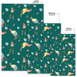 Kangaroo Leaves Pattern Area Rug