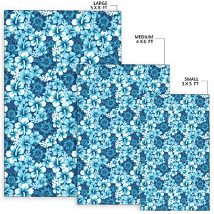 Hibiscus Pattern Print Design 03 Area Rug