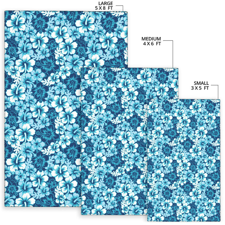 Hibiscus Pattern Print Design 03 Area Rug