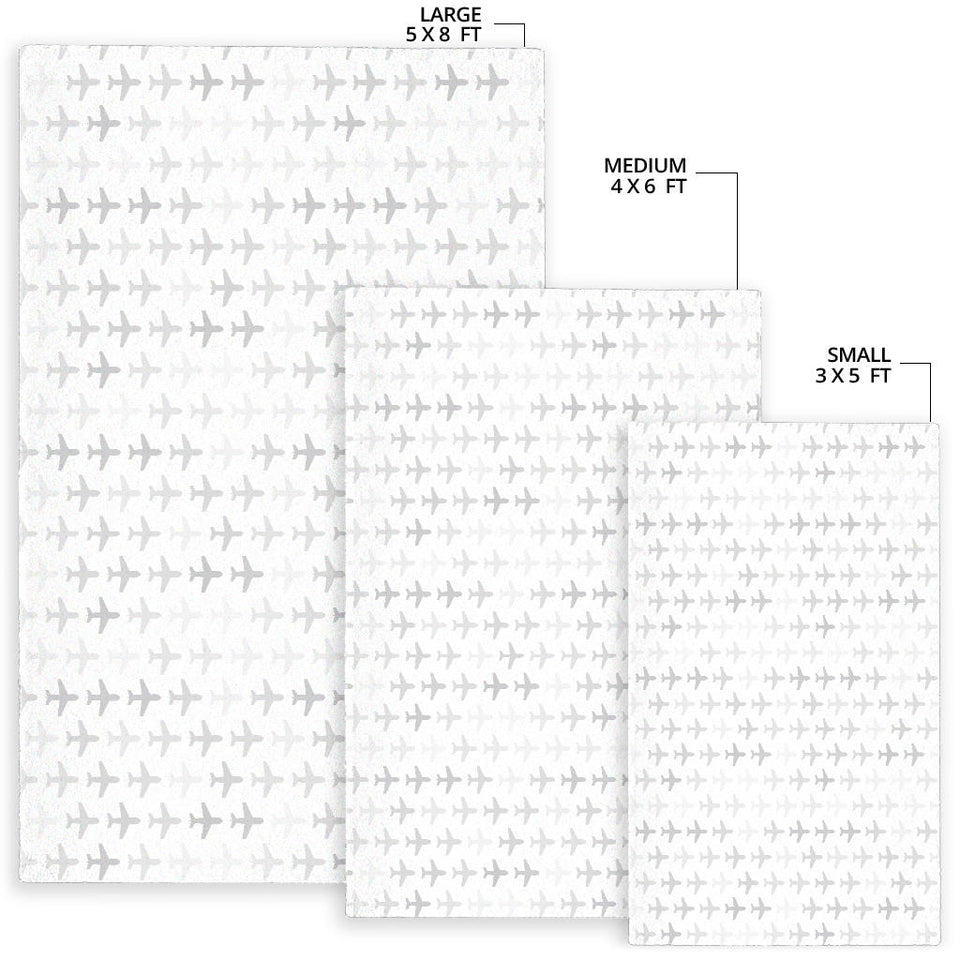 Airplane Print Pattern Area Rug