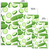 Cucumber Whole Slices Pattern Area Rug