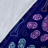 Dog Paws Pattern Print Design 02 Premium Blanket