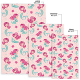 Cute Little Mermaid Pattern Area Rug