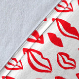Lips Pattern Print Design 05 Premium Blanket