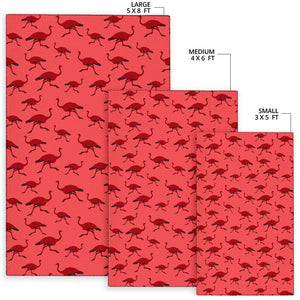 Ostrich Pattern Print Design 03 Area Rug
