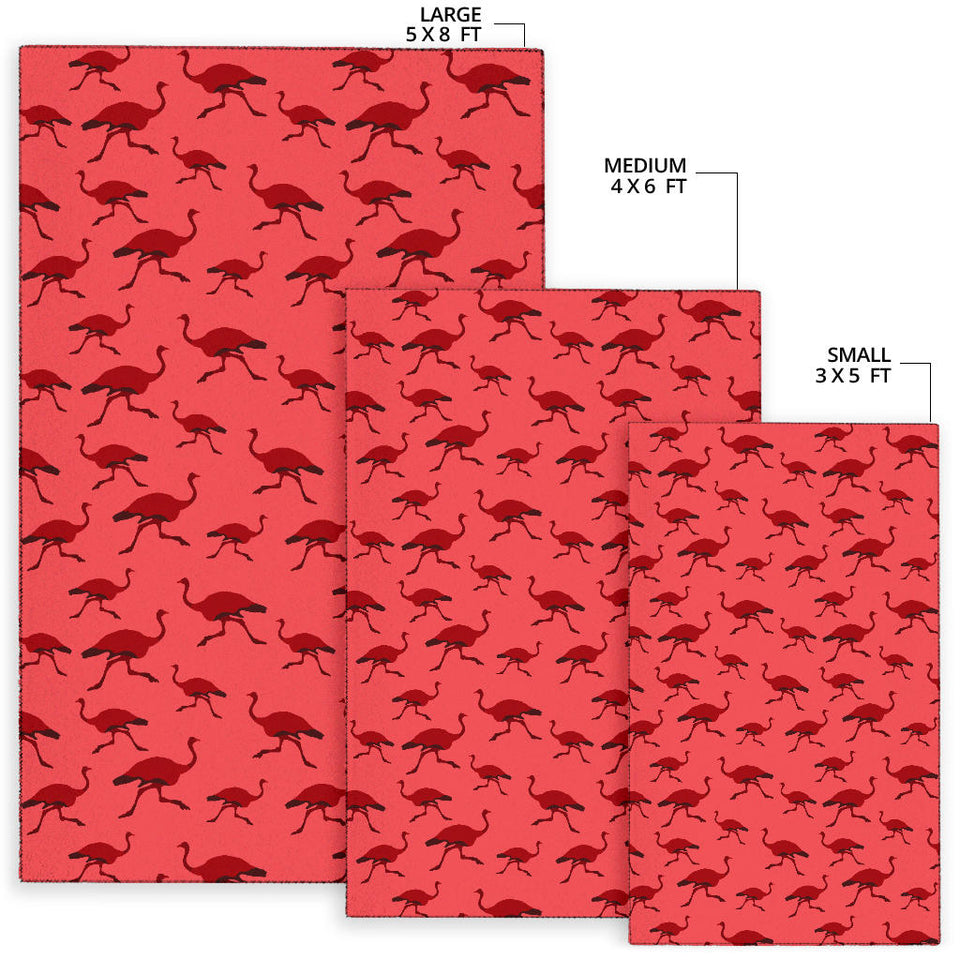 Ostrich Pattern Print Design 03 Area Rug